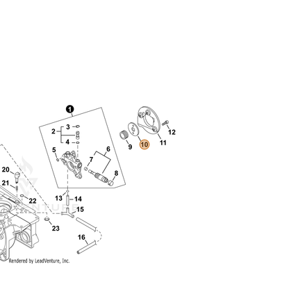 ECHO part 43706630831 — IPL diagram snippet (6x zoom, amber highlight)