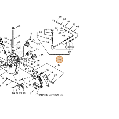 ECHO part 43710016430 — IPL diagram snippet (6x zoom, amber highlight)