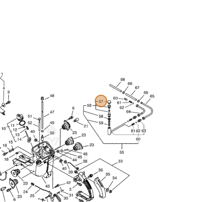 ECHO part 43711914731 — IPL diagram snippet (6x zoom, amber highlight)