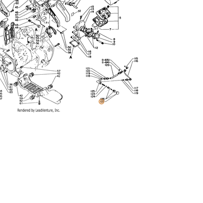 ECHO part 43711916030 — IPL diagram snippet (6x zoom, amber highlight)