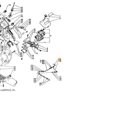 ECHO part 43720116030 — IPL diagram snippet (6x zoom, amber highlight)