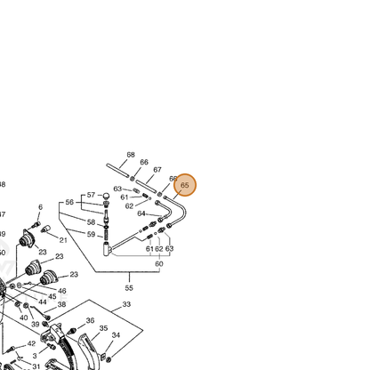 ECHO part 43720732930 — IPL diagram snippet (6x zoom, amber highlight)
