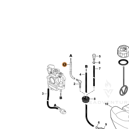 ECHO part 43721520760 — IPL diagram snippet (6x zoom, amber highlight)