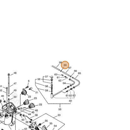 ECHO part 43722116430 — IPL diagram snippet (6x zoom, amber highlight)