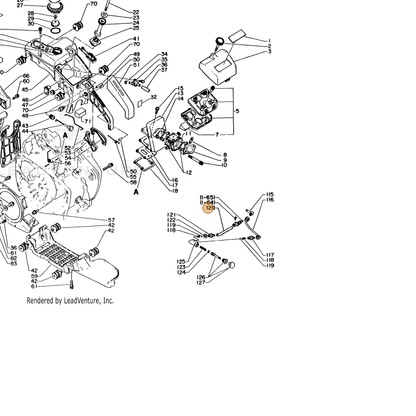 ECHO part 43722816031 — IPL diagram snippet (6x zoom, amber highlight)