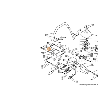 ECHO part 43741014730 — IPL diagram snippet (6x zoom, amber highlight)