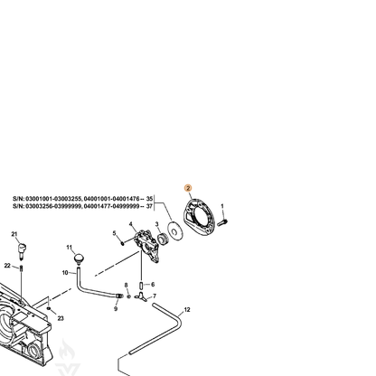 ECHO part 43760537630 — IPL diagram snippet (6x zoom, amber highlight)