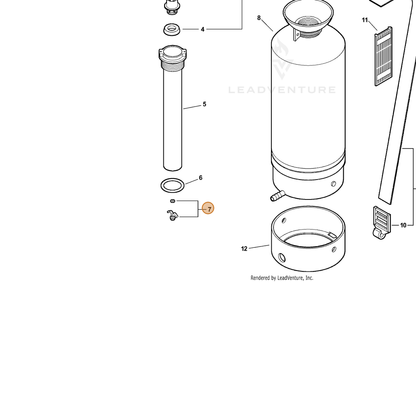 ECHO part 4560000 — IPL diagram snippet (6x zoom, amber highlight)