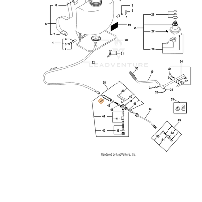 ECHO part 4717910 — IPL diagram snippet (6x zoom, amber highlight)