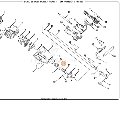 ECHO part 513211001 — IPL diagram snippet (6x zoom, amber highlight)