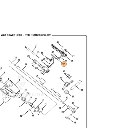 ECHO part 528235001 — IPL diagram snippet (6x zoom, amber highlight)