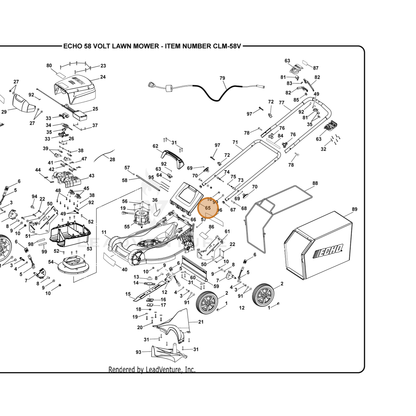 ECHO part 528282001 — IPL diagram snippet (6x zoom, amber highlight)