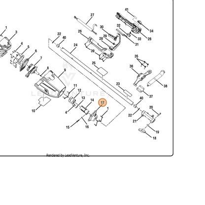 ECHO part 528293001 — IPL diagram snippet (6x zoom, amber highlight)