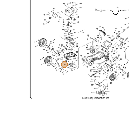 ECHO part 528310001 — IPL diagram snippet (6x zoom, amber highlight)