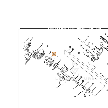 ECHO part 528332001 — IPL diagram snippet (6x zoom, amber highlight)
