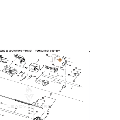 ECHO part 528391002 — IPL diagram snippet (6x zoom, amber highlight)