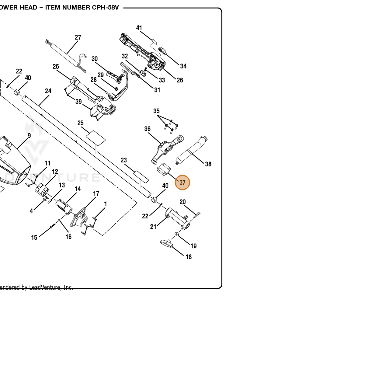 ECHO part 528393002 — IPL diagram snippet (6x zoom, amber highlight)