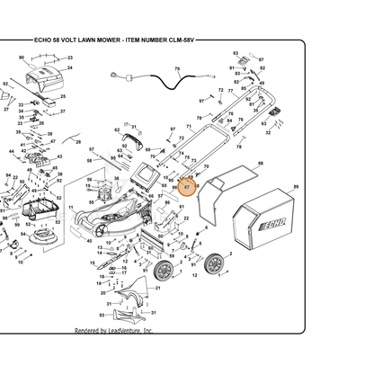 ECHO part 528754001 — IPL diagram snippet (6x zoom, amber highlight)