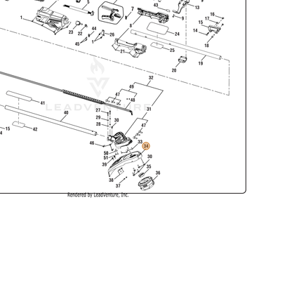 ECHO part 534169001 — IPL diagram snippet (6x zoom, amber highlight)