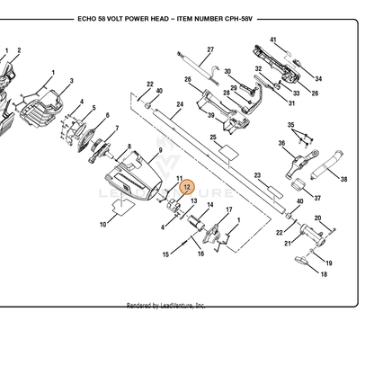 ECHO part 563584001 — IPL diagram snippet (6x zoom, amber highlight)