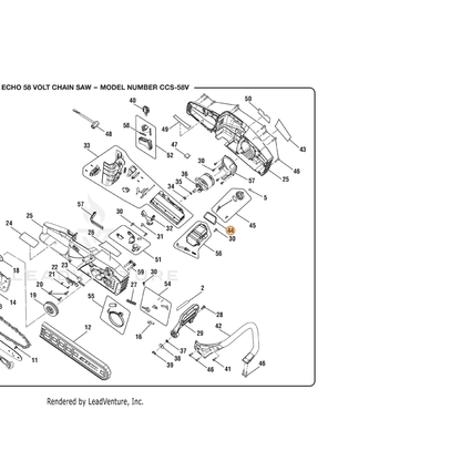 ECHO part 563594001 — IPL diagram snippet (6x zoom, amber highlight)