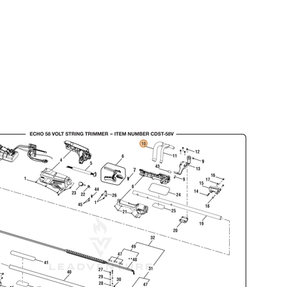 ECHO part 563598001 — IPL diagram snippet (6x zoom, amber highlight)