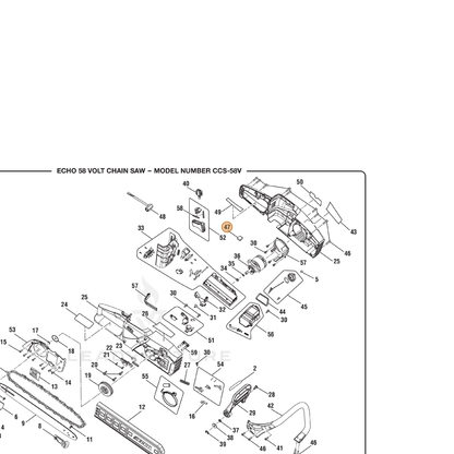 ECHO part 563623001 — IPL diagram snippet (6x zoom, amber highlight)