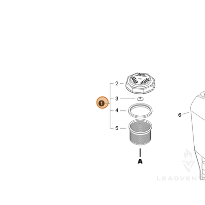 ECHO part 569002 — IPL diagram snippet (6x zoom, amber highlight)