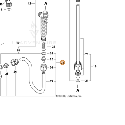 ECHO part 569022 — IPL diagram snippet (6x zoom, amber highlight)