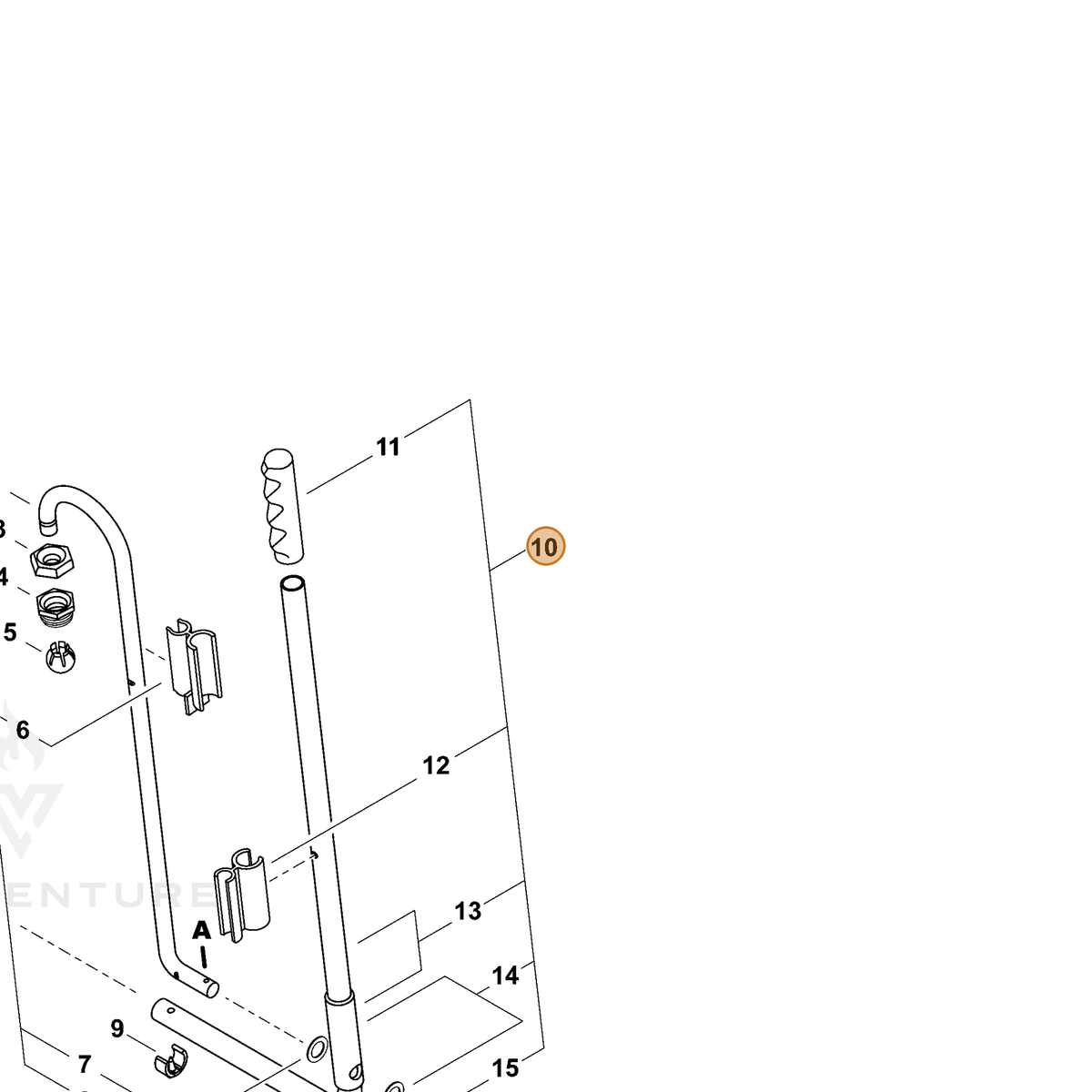 ECHO part 569026 — IPL diagram snippet (6x zoom, amber highlight)