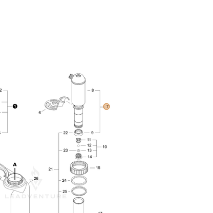 ECHO part 569027 — IPL diagram snippet (6x zoom, amber highlight)