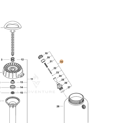 ECHO part 569033 — IPL diagram snippet (6x zoom, amber highlight)