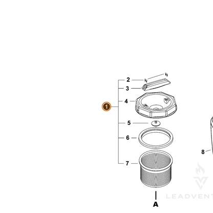 ECHO part 569035 — IPL diagram snippet (6x zoom, amber highlight)