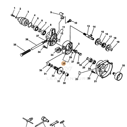 ECHO part 60430620960 — IPL diagram snippet (6x zoom, amber highlight)