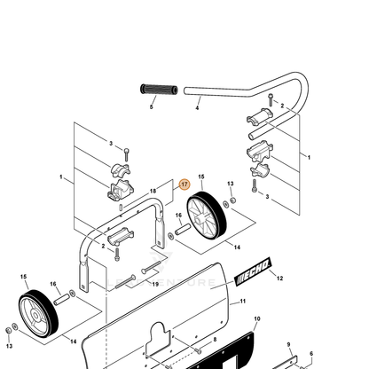 ECHO part 60510525560 — IPL diagram snippet (6x zoom, amber highlight)
