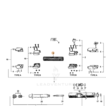 ECHO part 60520622360 — IPL diagram snippet (6x zoom, amber highlight)