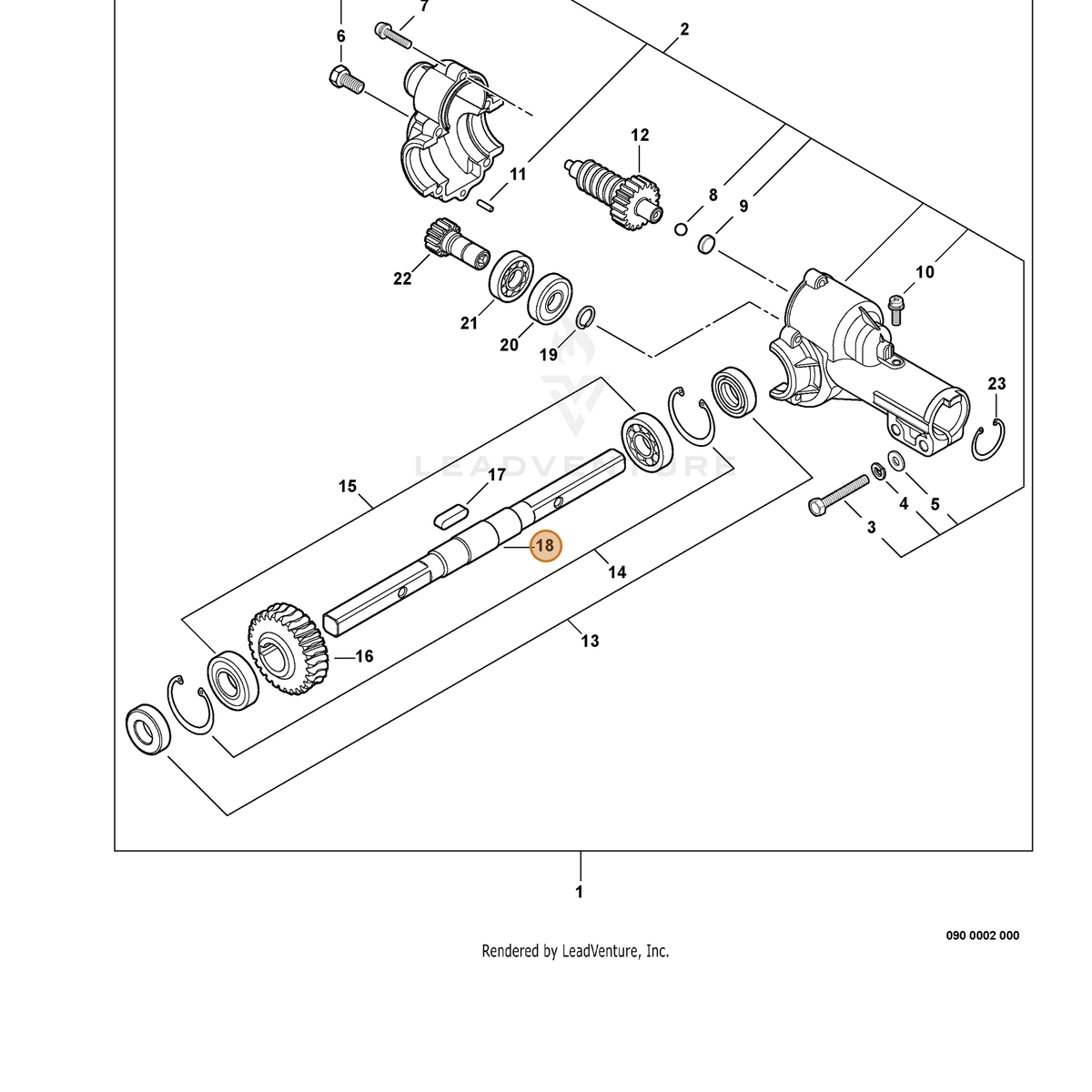 ECHO part 60531425560 — IPL diagram snippet (6x zoom, amber highlight)