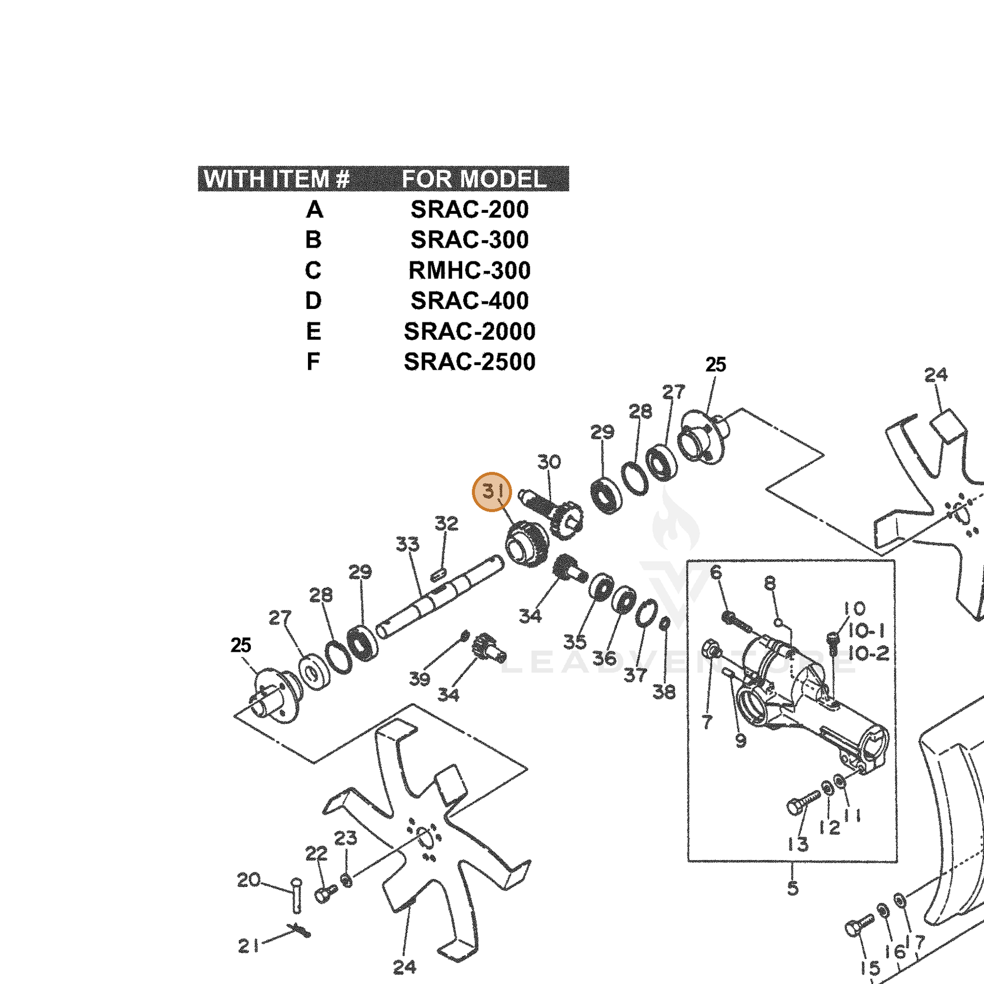 ECHO part 60531511050 — IPL diagram snippet (6x zoom, amber highlight)