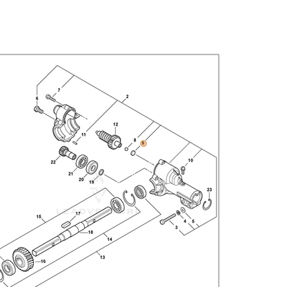 ECHO part 60532411050 — IPL diagram snippet (6x zoom, amber highlight)