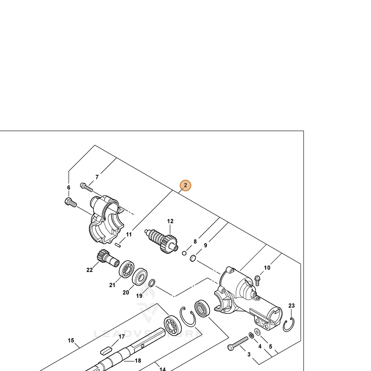ECHO part 60540112050 — IPL diagram snippet (6x zoom, amber highlight)