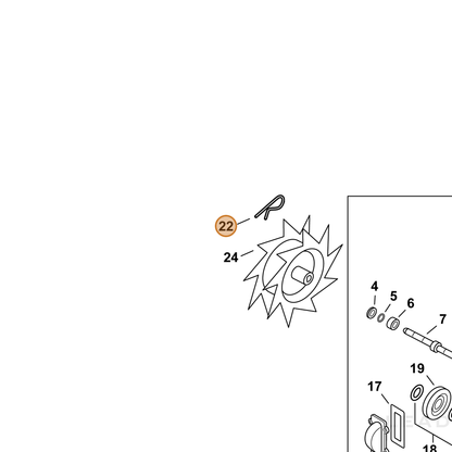ECHO part 60561213350 — IPL diagram snippet (6x zoom, amber highlight)