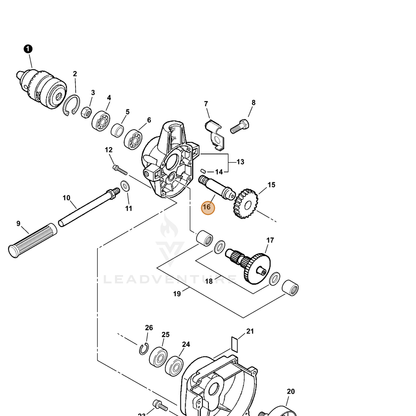 ECHO part 60602109060 — IPL diagram snippet (6x zoom, amber highlight)