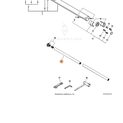 ECHO part 61001122460 — IPL diagram snippet (6x zoom, amber highlight)