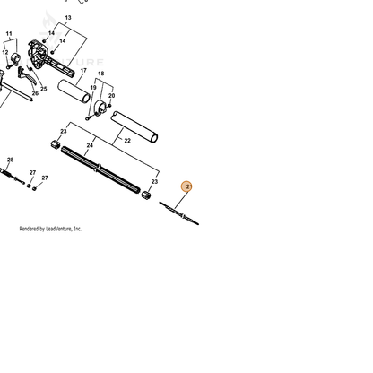 ECHO part 61001321460 — IPL diagram snippet (6x zoom, amber highlight)