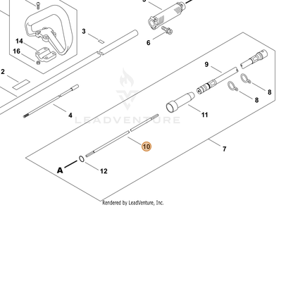 ECHO part 61001327630 — IPL diagram snippet (6x zoom, amber highlight)