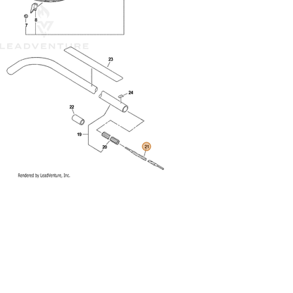 ECHO part 61001350730 — IPL diagram snippet (6x zoom, amber highlight)