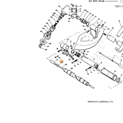 ECHO part 61002007130 — IPL diagram snippet (6x zoom, amber highlight)