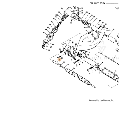 ECHO part 61002507130 — IPL diagram snippet (6x zoom, amber highlight)