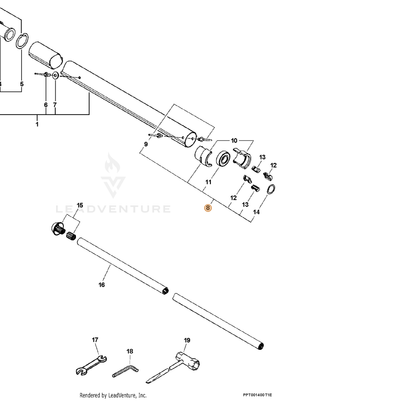 ECHO part 61010522360 — IPL diagram snippet (6x zoom, amber highlight)