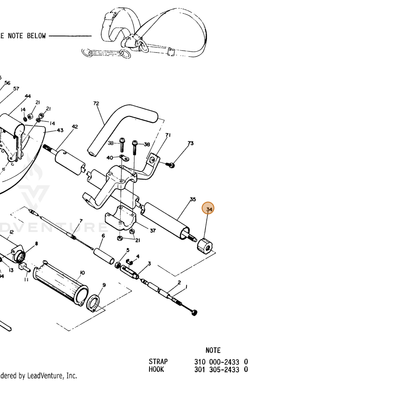 ECHO part 61011007130 — IPL diagram snippet (6x zoom, amber highlight)